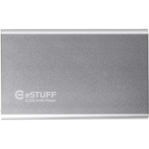 eSTUFF Powerbank til iPhone iPad Smartphone 4000mAh - Silver