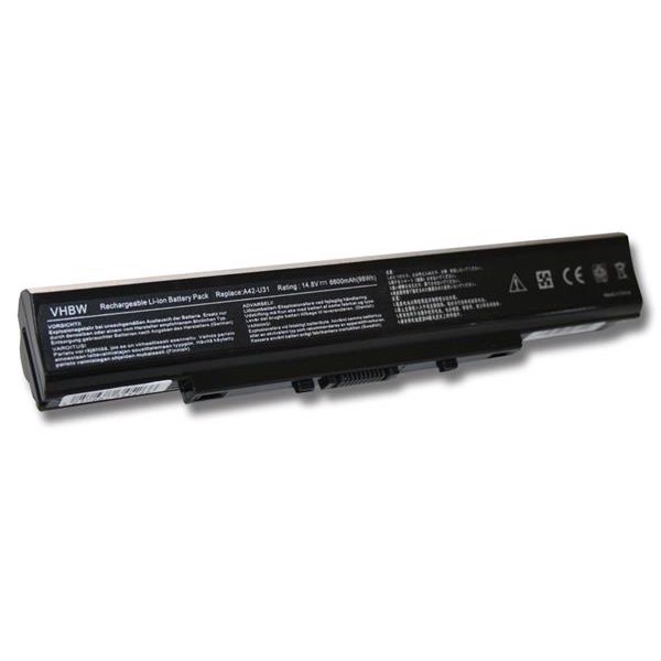 Batteri til Asus A32-U31 A42-U31 - 14.4V - 6600mAh (kompatibelt)