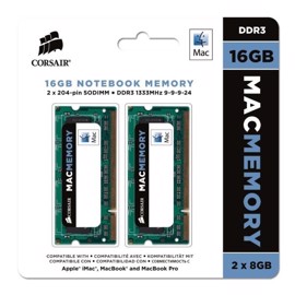 Corsair - DDR3 - 16 GB - 2 x 8 GB - SO DIMM - 1333 MHz / PC3-10600