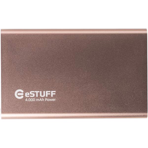 eSTUFF Powerbank til iPhone iPad Smartphone 4000mAh - Rose Gold